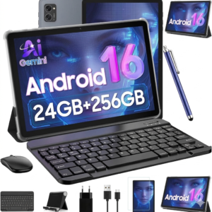 Android 16 Tablet Bundle with Keyboard and Stylus Pen