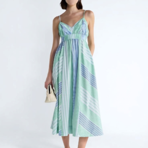 Striped Cotton Maxi Dress