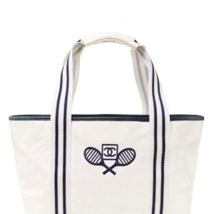 Vintage Tennis Graphic Canvas Tote Bag