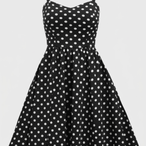 Retro Polka Dot A-Line Swing Dress
