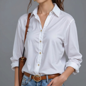 Classic White Shirt & Denim Jeans