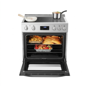 Stainless Steel Freestanding Electric Range with Open Oven