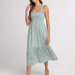 Floral Smocked Midi Dress