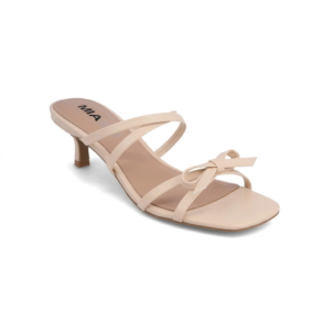 Chic & Charming: The Neutral Bow Kitten Heel Mule