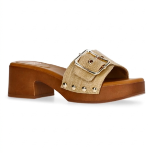 Raffia Platform Clog Sandals